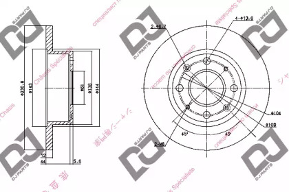 Тормозной диск DJ PARTS BD1109